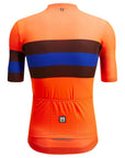 Santini Eco Sleek Bengal 3S Men's Short Sleeve Summer Jersey - Fluro Orange