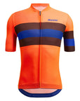 Santini Eco Sleek Bengal 3S Men's Short Sleeve Summer Jersey - Fluro Orange