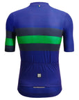 Santini Eco Sleek Bengal 3S Men's Short Sleeve Summer Jersey - Nautica Blue