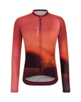 Santini SMS Luce Long Sleeve Jersey Slim Fit Jersey - Vineyard