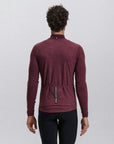 Santini Pure 4W Men's Thermal Long Sleeve Jersey - Burgundy