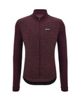 Santini Pure 4W Men's Thermal Long Sleeve Jersey - Burgundy