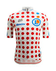Santini SMS Tour de France Polka Dot Short Sleeve Jersey - White/Red