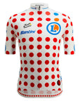 Santini Tour De France Climber Men's Short Sleeve Leaders Jersey - White/Red