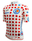 Santini Tour De France Climber Men's Short Sleeve Leaders Jersey - White/Red