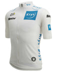 Santini Tour De France Young Rider Men's Short Sleeve Leaders Jersey - White