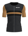 Santini Cupio Short Sleeve Triathlon Top - Black/Gold