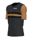 Santini Cupio Short Sleeve Triathlon Top - Black/Gold