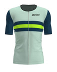 Santini Cupio Short Sleeve Triathlon Top - Fluro/Green