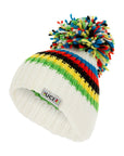 Santini SMS UCI World Champion Big Bobble Beanie - White