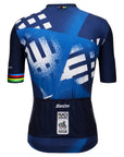 Santini UCI Glasgow World Champs City Grid Short Sleeve Jersey - Blue