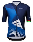Santini UCI Glasgow World Champs City Grid Short Sleeve Jersey - Blue