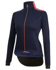 Santini Vega Multi Jacket Women's With Hood - Navy Blue