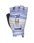 Santini TDF Arc De Triomphe Stage Gloves - White/Blue