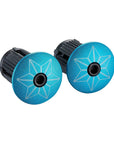 Supacaz Super Sticky Kush Star Fade Bar Tape With Blue Star Plugz - Blue Refract