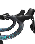 Supacaz Super Sticky Kush Star Fade Bar Tape With Blue Star Plugz - Blue Refract