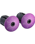 Supacaz Super Sticky Kush Star Fade Bar Tape With Purple Star Plugz - Purple Refract
