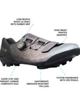 Shimano SH-RX801 SPD Wide Mens Gravel Shoe Silver