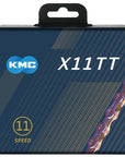 KMC 11 Speed 1/2" x 11/128" 118L Bike Chain - Neo Chrome