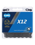KMC 12 Speed 1/2" x 11/128" 126L Bike Chain - Black