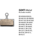 Shimano BR-M9000 G04Ti Metal Disc Brake Pads & Spring