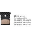 Shimano L04C Metal Pads & Spring w/Fin