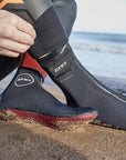 Zone3 Heat-Tech Swim Socks - Black/Red