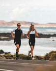 Zone3 Men's Lava Long Distance Short Sleeve Trisuit - Black/White