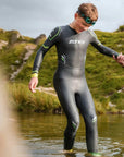 Zone3 Junior Adventure Tri/Open Water Swimming Wetsuit - Black/Green