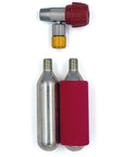 QBP Air Zeppelin CO₂ Inflator Kit – Screw Regulator Head + 2 × 16g Threaded Cartridges