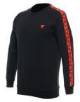 Dainese Casual Stripes Sweater - Black/Fluo-Red