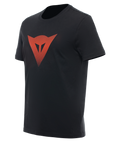 Dainese Casual Logo T-Shirt - Black/Fluo-Red