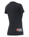 Dainese Casual Logo Lady T-Shirt - Black/Fluo-Red