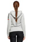 Dainese Fade Lady Hoodie - Glacier-Gray/Dark-Gray/Red