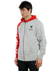 Dainese Paddock Hoodie - Glacier-Gray/Lava-Red/Black