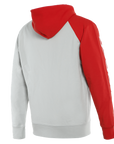 Dainese Paddock Hoodie - Glacier-Gray/Lava-Red/Black