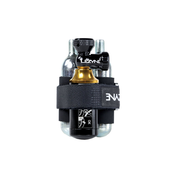 Lezyne Tubeless CO2 Blaster w/ Cartridges- Black/Gold