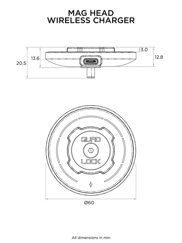 Quad Lock Accessory Mag Wireless Charging Head