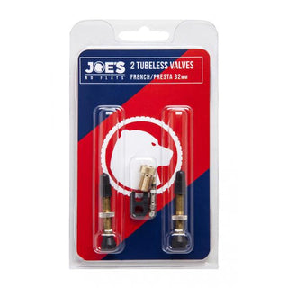 JOES NO-FLATS Presta Valve Twin Pack - 48mm - Rounded Base