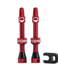 CushCore Tubeless Valves (pair) Red - 55mm