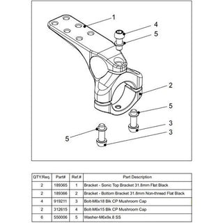 Profile Design Bottom Bracket 31.8mm Non Threaded Flat