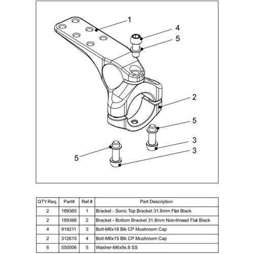 Profile Design Bottom Bracket 31.8mm Non Threaded Flat