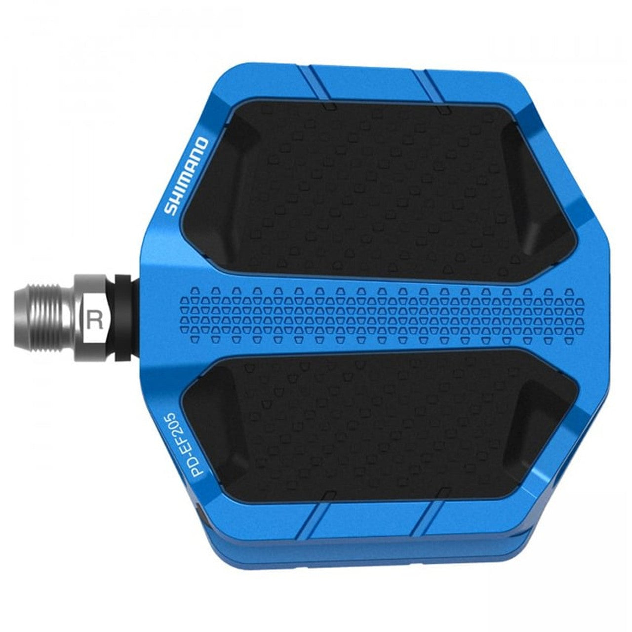 Shimano PD-EF205 Flat Platform E-Bike/Trekking/Urban Pedals w/ Resin Plate Blue