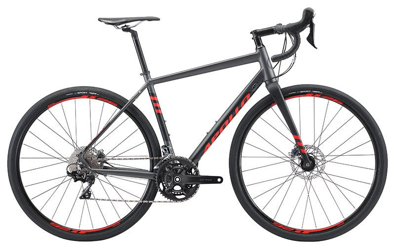 Apollo Scout 10 Road Bike Extra Large - Matte Charcoal/Black/Red