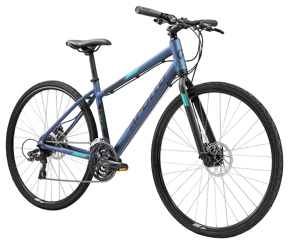 Apollo Trace 20 Women's Urban Bike Extra Small - Matte Slate/Black/Turquoise