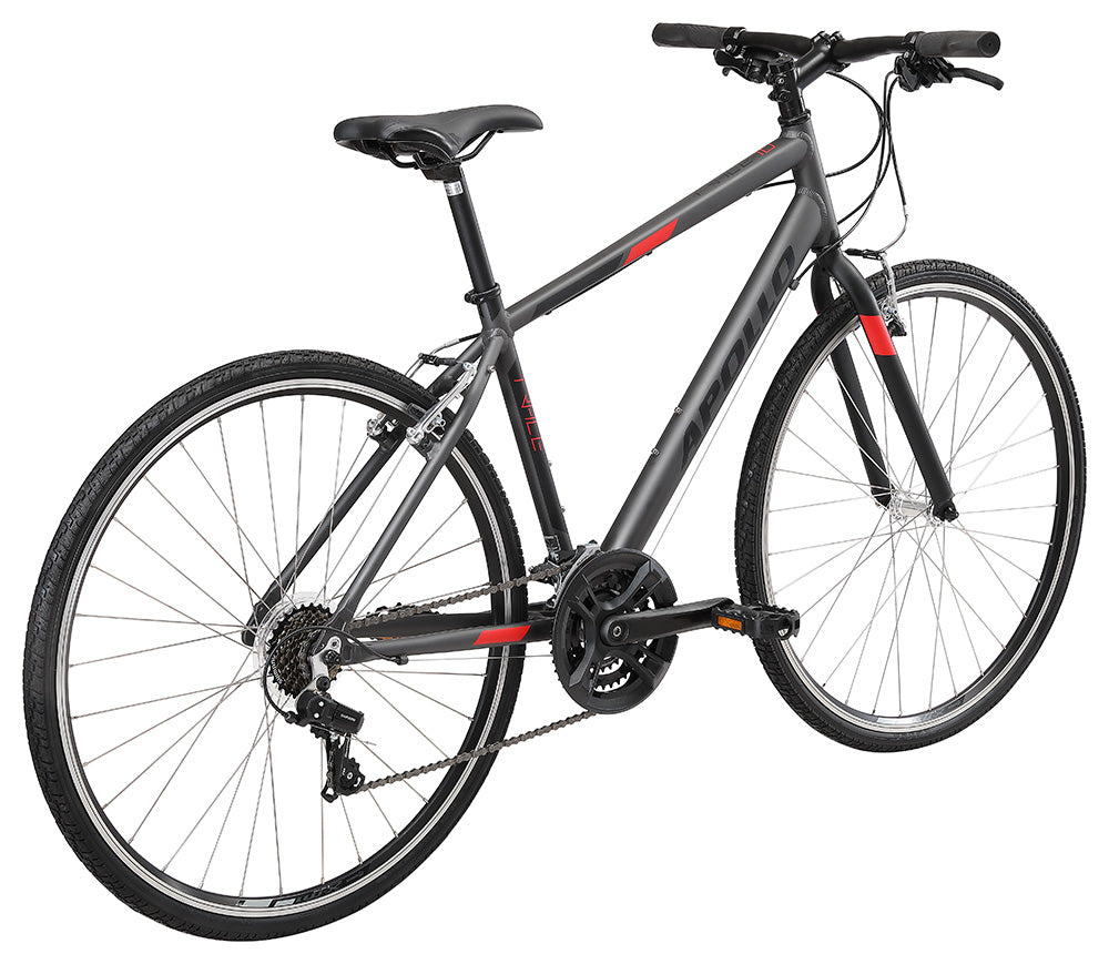 Apollo Trace 10 Urban Bike Extra Large - Matte Charcoal/Black/Red