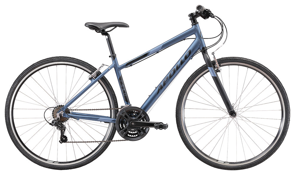 Apollo Trace 10 Women's Urban Bike Extra Small - Matte Slate/Black/Ice Blue