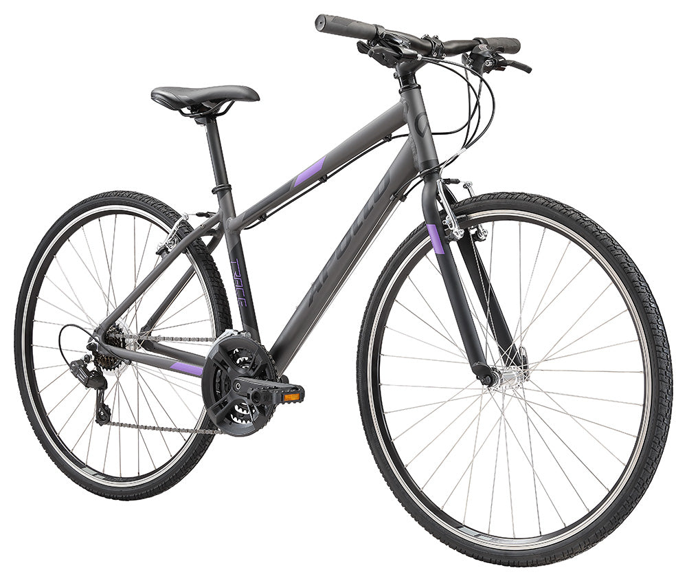 Apollo Trace 10 Women's Urban Bike Small - Matte Charcoal/Black/Lavender