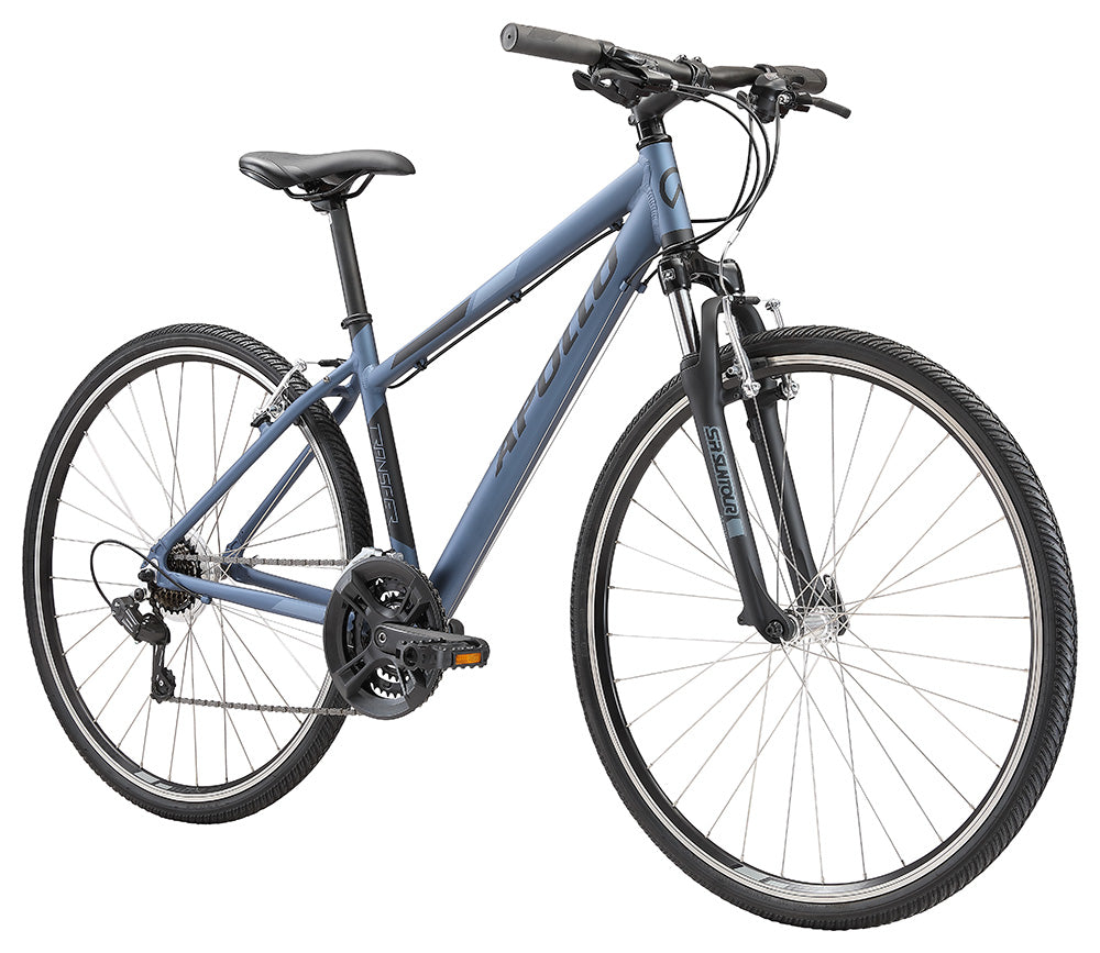 Apollo Transfer 10 Women's Urban Bike Extra Small - Matte Slate/Black/Ice Blue
