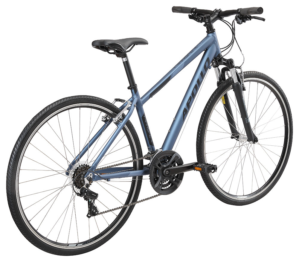 Apollo Transfer 10 Women's Urban Bike Medium - Matte Slate/Black/Ice Blue